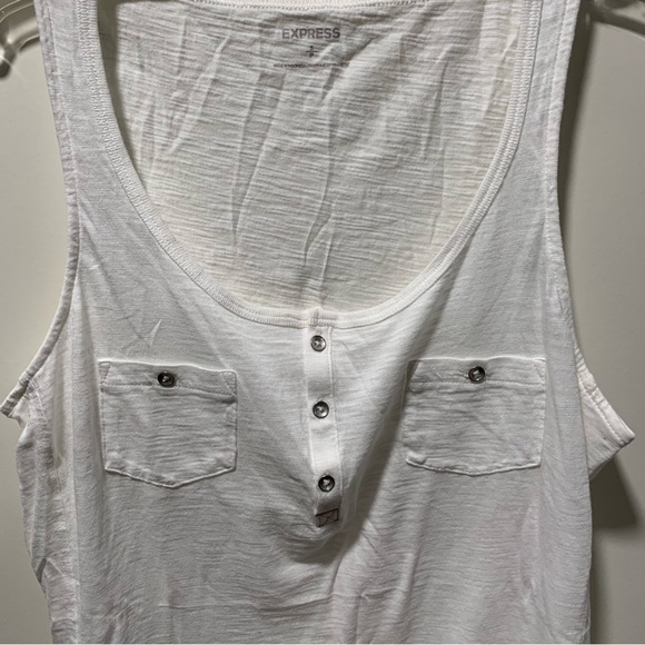 Express Button Front 2 Pocket Tank Top Small - Picture 2 of 4